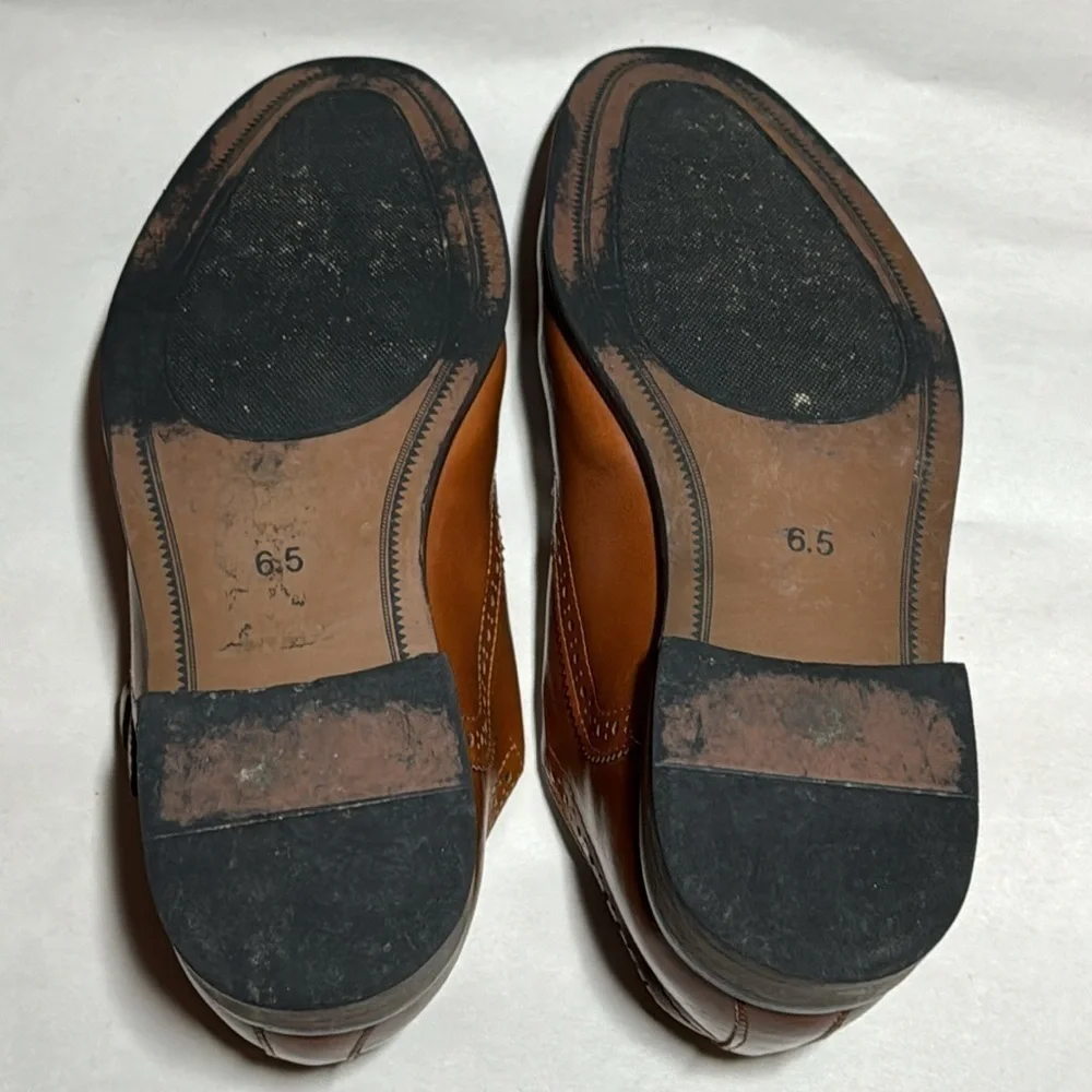 Bruno Marc New York‎ Florence Oxford Monk men’s shoes camel Sz 6 1/2